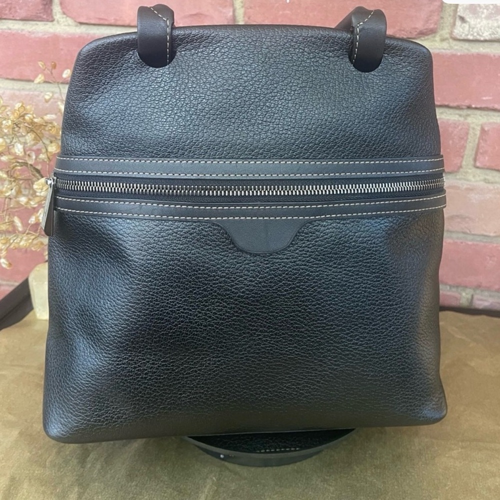 🔥DELVAUX 🔥Black Leather Women’s Bag with Contrast Stitching